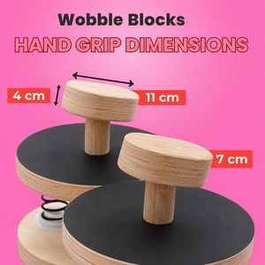 Bloques de Madera para Equilibrio Wellshow, 4 cm |   Zapatillas de Equilibrio con Resorte para Práctica de Posición Invertida, Fuerza, Acrobacias y Calistenia - Product Image 5