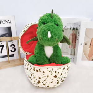 Peluche Dinosauro Verde Cartone Animato, Tirannosauro Rex con Ali, Cuscino Morbido per Bambini, Bambola Animale Imbottita, Cuscino per Bambini - Product Image 2