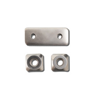 Kit de composants de fixation en alliage d'aluminium nickelé CNC - Écrous à un ou deux trous, blocs de montage en forme de L, bras de robot industriel