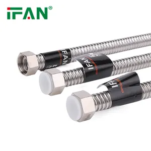 IFAN OEM Custom Wholesale Hot Cold Water Supply 30cm-60cm tubo flessibile in metallo ondulato in acciaio inossidabile
