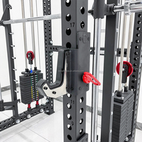 Rack de musculation multifonctionnel en acier pour usage domestique et commercial, avec crossover à câbles et machine Smith, pour l'entraînement de force musculaire et la musculation