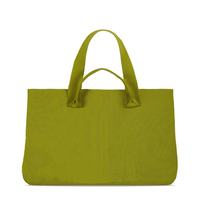 Sac fourre-tout décontracté en tricot jacquard pliable, grande capacité, ouverture supérieure, avec logo personnalisé, vente en gros