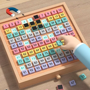Tavola Magnetica in Legno con Numeri, Giocattolo Educativo Montessori per lo Sviluppo del Pensiero Matematico - Product Image 1