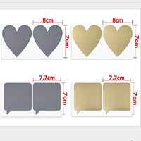 50 pièces/paquet étiquettes de Scrapbooking en forme de coeur autocollant à gratter produits de bricolage papier papeterie joint autocollant