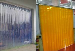 Rideau en PVC anti-insectes, jaune ambre, pour portes, 2/3/4 mm, <span class=keywords><strong>DOP</strong></span>/DOTP, rideau en PVC transparent avec accessoires/fixations/attaches - Product Image 5