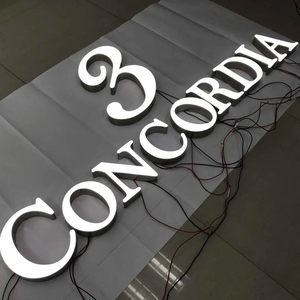 Chất lượng tốt nhất Electroplated LED bảng chữ cái thư ngoài trời 3D chiếu sáng Luminous signage Red Backlit Màu Công ty Logo tên - Product Image 5