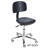 Chaise de bureau ESD noire tabouret de laboratoire multifonction réglable à prix raisonnable