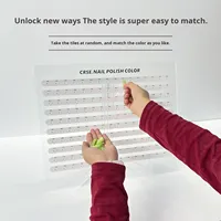 OEM/ODM Présentoir incliné pour nail art avec correspondance des couleurs, détachable, pour test de couleurs, avec capsules d'essai pour vernis à ongles acrylique, personnalisable