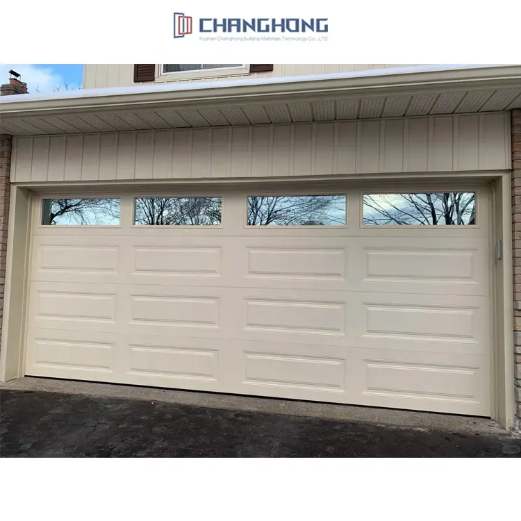 Porta de garagem personalizada para villa 16x7 8x7 Residencial americano profissional Porta de garagem de design moderno