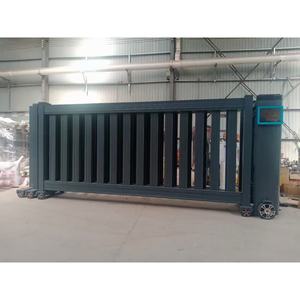 Porte coulissante sectionnelle électrique moderne en alliage d'aluminium sans rail au sol pour entrepôt, villa et parc - Product Image 6