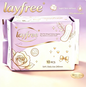 Serviettes hygiéniques jetables ultra-fines super absorbantes à ailettes, personnalisées par le fabricant, confortables pour un usage quotidien, pour l'hygiène féminine - Product Image 1