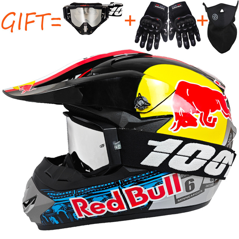 Bright black Red Bull comes with black frame black nose 100