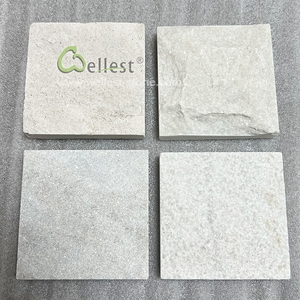 Các loại khác nhau của 10x10cm trắng quartzit đá cẩm thạch đá tự nhiên mẫu cho bên ngoài ngoài ngoài trời sử dụng thông số - Product Image 4