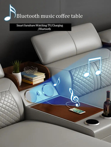 Sofá de cuero sofás de lujo sofá de 7 plazas conjunto esquina seccional Modular moderno sofá sala de estar sofá en forma de L - Product Image 3