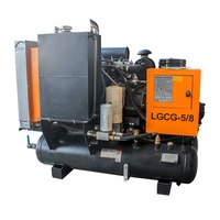Compresseur d'air diesel Kaishan LGCG-5/8 à vis stationnaire 185 CFM