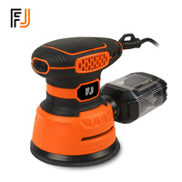 Lijadora Orbital de 125 mm, 350 W, 230 V, Enchufe Europeo, Velocidad Variable de 6000-13000 OPM, con Caja Recolectora de Polvo para Madera, Metal y Automóviles
