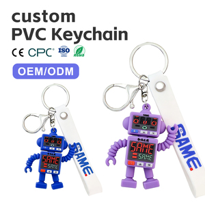Porte-clés vierges promotionnels personnalisés Moon en PVC, thèmes Anime, <span class=keywords><strong>Spiderman</strong></span>, Kpop, Mini Gun, Pickleball, Shaker, Clavier, Fidget, de designer - Product Image 2
