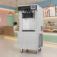 Machine à crème glacée molle - Machine à fabriquer de la crème glacée en acier inoxydable pour usage commercial