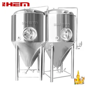 1000 litros, 2000 litros, 3000 litros de vino de acero inoxidable tanque de fermentación de cerveza fermentador cónico