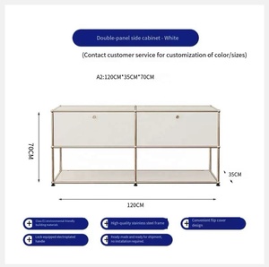 Tùy Chỉnh Modular Thép Không Gỉ <span class=keywords><strong>Sideboard</strong></span> Cho Nhà TV Đầu Giường Cuốn Sách Hiển Thị Lưu Trữ Tủ Phòng Khách Trang Trí Kệ - Product Image 2