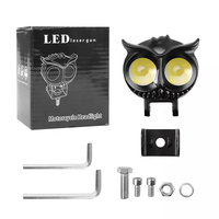 JHS diskon besar 2.6 inci desain burung hantu Led lampu sorot sepeda motor lampu kabut warna ganda mata malaikat cincin Halo 60w kekuatan tinggi