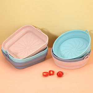 Versatile foglio di cottura pieghevole in Silicone per forni e friggitrici <span class=keywords><strong>ad</strong></span> <span class=keywords><strong>aria</strong></span> adatte tonde e quadrate <span class=keywords><strong>accessori</strong></span> da cucina - Product Image 2