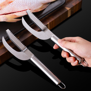 Stainless Steel Heavy Duty <b>Fish</b> Gutting <b>Knife</b> 11cm Blade Household <b>Fish</b> Scaler Kitchen <b>Fish</b> Cleaning Gutting Tool Multi-purpose - Product Image 1