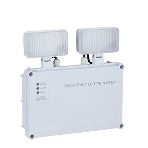 Luminaria de iluminación de emergencia de doble cabeza impermeable IP 65