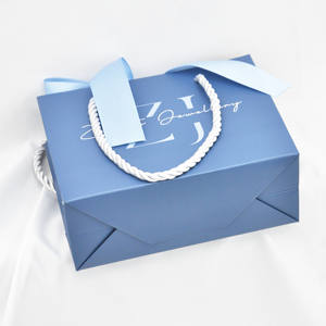 Sac en papier d'emballage de luxe personnalisé pour petits cadeaux, bijoux, montres, colliers et bagues, portable avec logo - Product Image 6