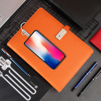 Notebook de carga USB inteligente de doble carga móvil Bloc de notas de negocios personalizado Feria Comercial Notebook promocional caja de regalo