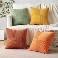 Housse de coussin en velours pour la décoration de la maison, pour canapé, lit, appui-tête, avec fermeture éclair, lavable en machine, couleur unie