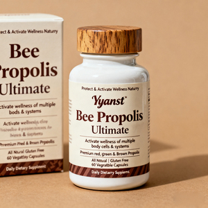 Capsules de propolis d'abeille ultime en marque privée OEM/ODM avec propolis rouge, verte et brune du Brésil, active le bien-être - Product Image 1