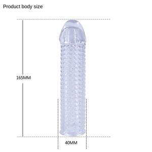 Herren Streitkolben Extended Thick Crystal Clear Realistische wasserdichte <span class=keywords><strong>Penis</strong></span> abdeckung Fabrik Großhandel Produkte für Erwachsene Dildos Sexspielzeug - Product Image 3