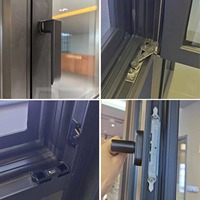 Ventanas Abatibles de Aluminio con Marco Ultra Delgado JY, Ventanas Abatibles de Aluminio Resistentes a Impactos de Huracanes, Tamaño Personalizado