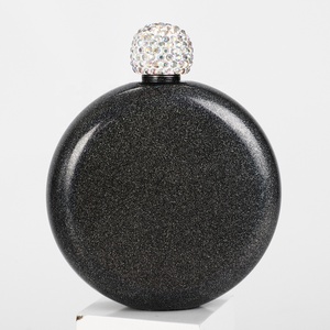 Luxury Glitter Hot Sale Personalized Bridesmaid Gift Handmade Rhinestone Lid 5oz Stainless Steel <strong>Hip</strong> <strong>Flask</strong> for Lady - Product Image 5