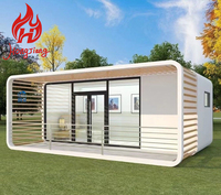 Maison capsule de luxe préfabriquée de 40 pieds avec 3 chambres, design moderne, construction en acier, énergie solaire, pour usage scolaire et commercial