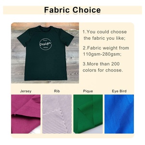 高品质定制t恤男士奢华素色超大棉个性刺绣印花品牌标志t恤男士 - Product Image 4