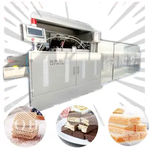 Tam otomatik gofret kek üretim hattı Waffle bisküvi yapma makinesi