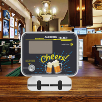 Détecteur d'alcool à écran tactile couleur alimenté par courant continu WGSensor AT329 avec fonction de paiement par carte Nayax et détection de pièces de monnaie
