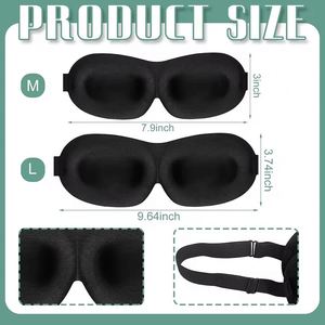 Masque pour les yeux en mousse à mémoire de forme ultra-mince, respectueux de l'environnement, pour dormir en 3D, pour hommes et femmes - Product Image 4