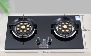 Özelleştirilebilir 5.2KW eko-akıllı 2 brülör LPG masa gaz sobası doğal gaz şiddetli yangın ev enerji tasarrufu elektrik pili - Product Image 5