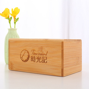 Boîte à mouchoirs en bois, bambou, carrée, écologique, pour la maison, l'hôtel, le restaurant, logo personnalisé disponible - Product Image 2