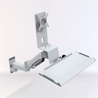 Support d'écran inclinable mural Meisonic T9-GA02KBL en alliage d'aluminium, capacité de charge de 20 kg, bras plus longs, trois options de couleur, neuf
