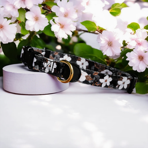 도매 미드나잇 체리 블라썸 내구성 폴리-나일론 혼합 강아지 목걸이 조절 가능 스타일리시하고 럭셔리한 애완동물 목걸이 - Product Image 2