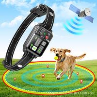 Intelligentes GPS-Haustierzaun-System, Kabelloses Grenzsystem, Wasserdichtes Anti-Verlust-Vibrationshalsband für Hunde, Innen- und Außeneinsatz, Training