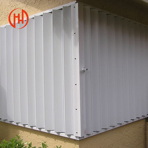 Volets Typhoon, volets accordéon, volets anti-ouragan, volets en aluminium robustes pour l'extérieur, écologiques, revêtement en poudre horizontal, volets roulants - Product Image 2
