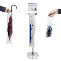 Sac d'emballage pour parapluie en plastique 2026 avec poignée à valve, emballé en carton, fabriqué avec des matériaux recyclés HDPE biodégradables, épaisseur 0,03 mm