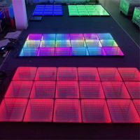 Panneau LED RVBW 3D miroir pour piste de danse, 50x50cm, contrôle DMX512, IP55, pour mariages, fêtes, DJ, éclairage de scène, garantie 2 ans