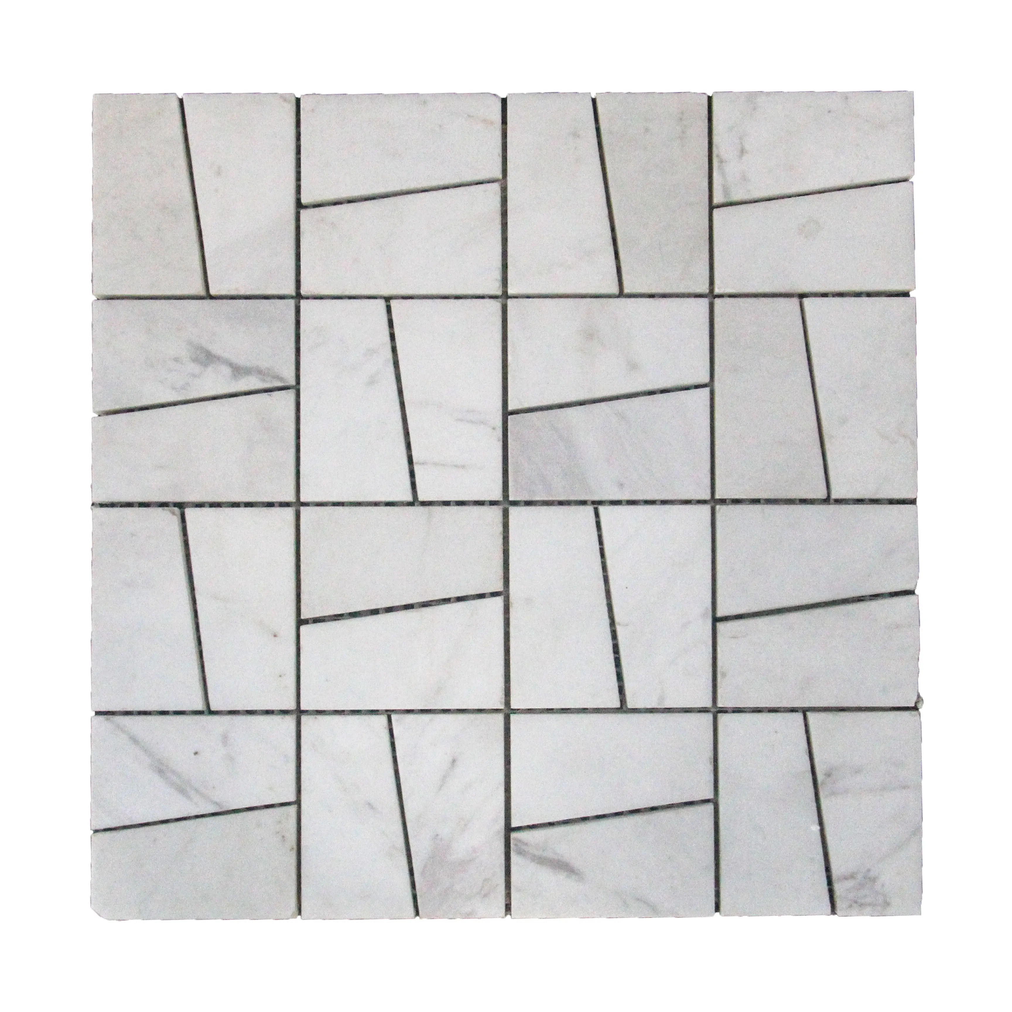 Fornitore di fabbrica cucina lucidata 30x30 mosaico rettangolare in marmo bianco