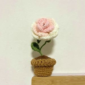 Mini Fiori in Lana Lavorati a Maglia Girasole Tulipano Rosa Margherita Decorazione Casa Regali all'Uncinetto per Pasqua Festa della Mamma San Valentino Laurea - Product Image 3